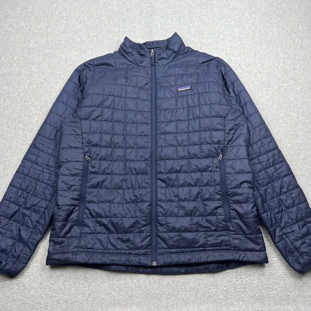 Patagonia Nano Puff Jacket Mens XL Blue Quilted Full Zip Insulated Puffer 84212